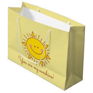 Grand Sac Cadeau Vous êtes mon jour ensoleillé mignon heureux de