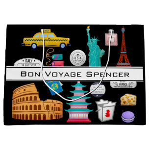 Grand Sac Cadeau Voyage personnalisé du monde