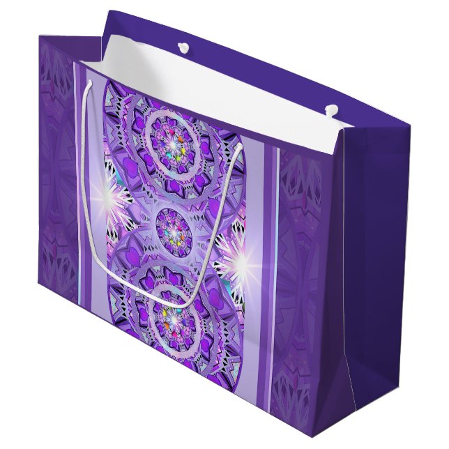 Grand Sac Cadeau W2 pourpre (Devant Angle)