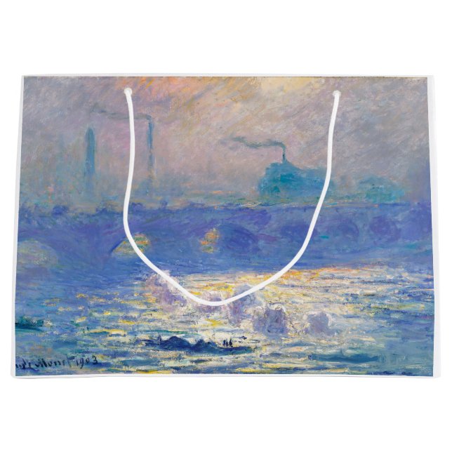 Grand Sac Cadeau Waterloo Bridge (Londres), Monet (Devant)