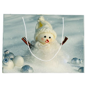 Grand Sac Cadeau Whimy Snowman hiver