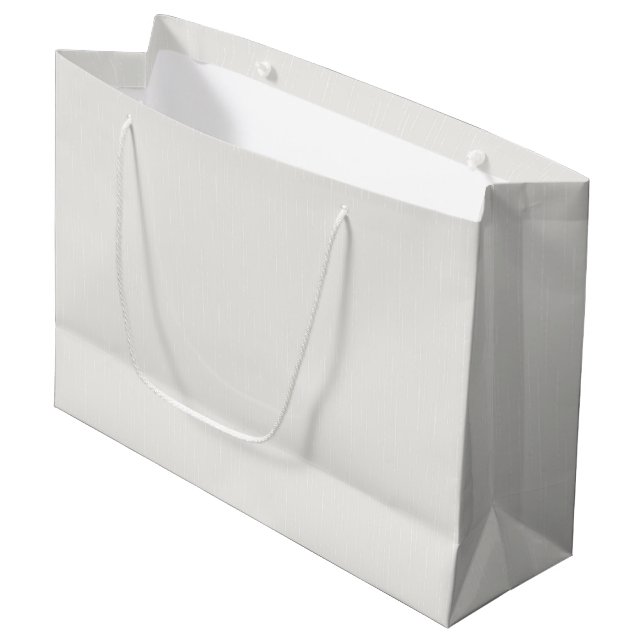 Grand Sac Cadeau White strokes on milky white. (Devant Angle)