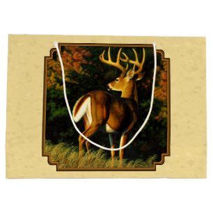 Grand Sac Cadeau Whitetail Deer Monster Buck Yellow