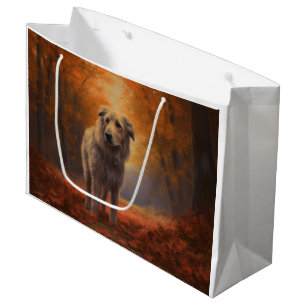 Grand Sac Cadeau Wolfhound à l'automne Leaves automne Inspire