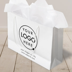 Grand Sac Cadeau Your Logo Business Corporate Modern Professional