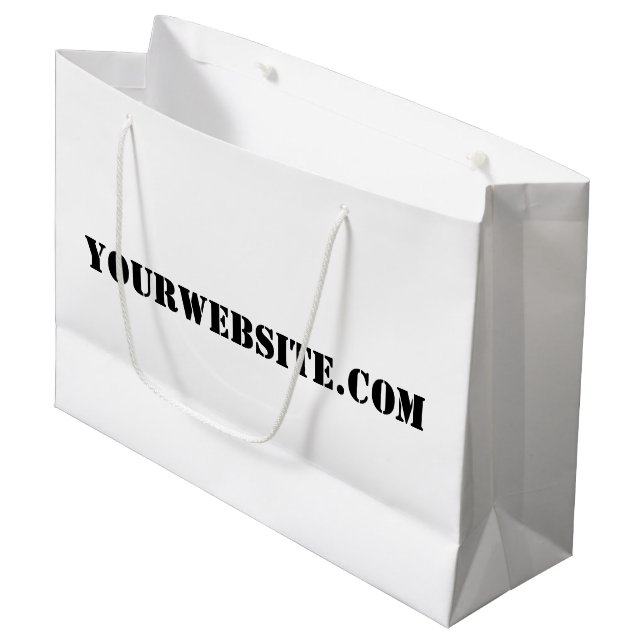 Grand Sac Cadeau YourWebSite.com (Devant Angle)