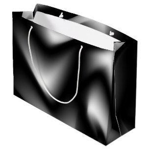 Grand Sac Cadeau Zèbre Abstrait Noir et Blanc
