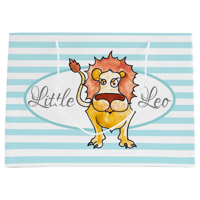 Grand Sac Cadeau Zodiaque Lion (Devant)