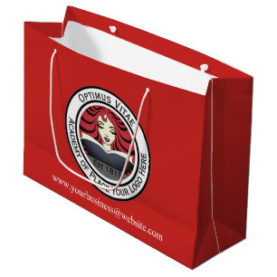 Grand sac d'achat personnalisé avec logo de l'entr