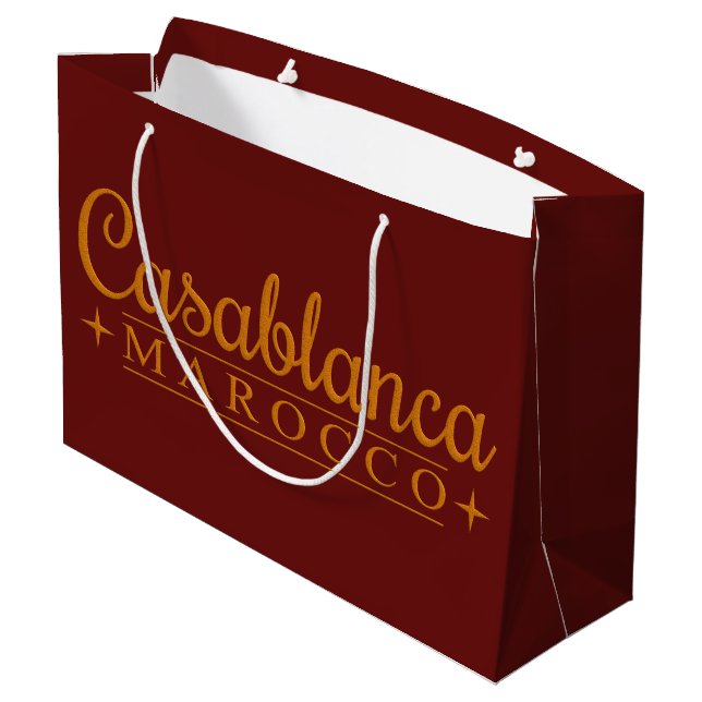 Grand sac de cadeau de Casablanca Marocco (Dos Angle)