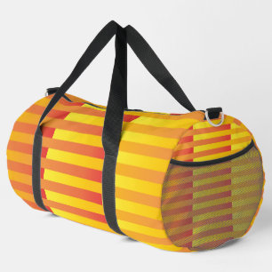 Grand sac de sport à motif rayé jaune orange