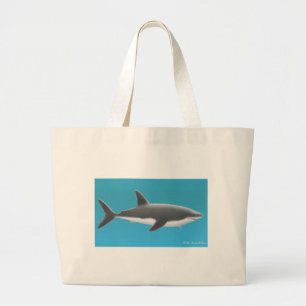 Grand sac fourre-tout à requin blanc