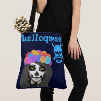 Grand sac fourre-tout avec impression Halloween