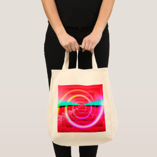 Grand Sac fourre-tout rouge Abstrait