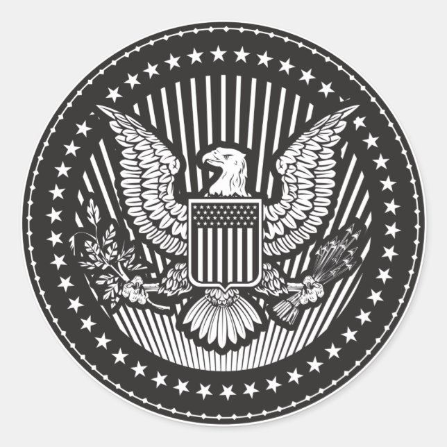 Grand Sceau du Sticker rond des États-Unis (Devant)
