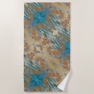 Grand Serviette de plage - États sans temps