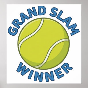 Grand-Slam-Sieger Tennisball Sportmeister Poster