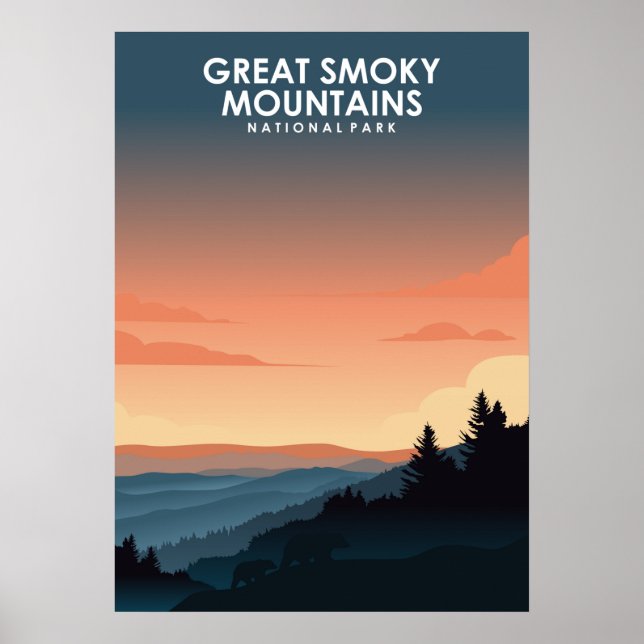 Grand Smoky Mountains National Park Affiche de voy (Devant)