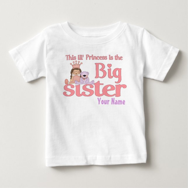 Grand Soeur Princesse T-shirt personnalisé (Devant)