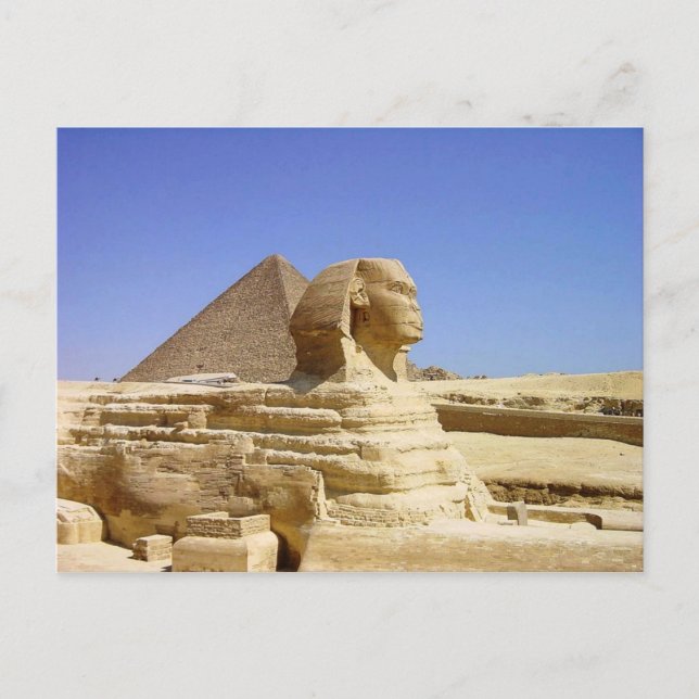 Grand Sphinx de Giza carte postale (Devant)