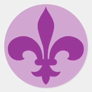 Grand Stickers Fleur de Lis violet ou violet
