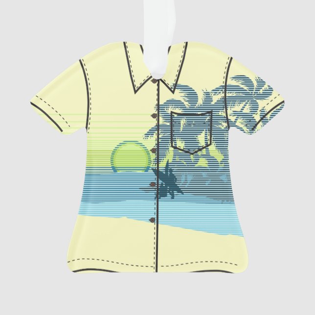 Grand Sunset Stripe Hawaiian Surfers Aloha Shirt (devant)