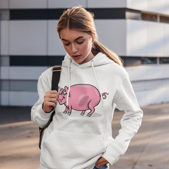 Grand Sweat - shirt à capuche de porc rose (Créateur téléchargé)