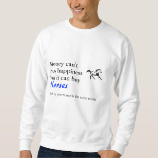 Grand sweatshirt avec bonheur de cheval disant