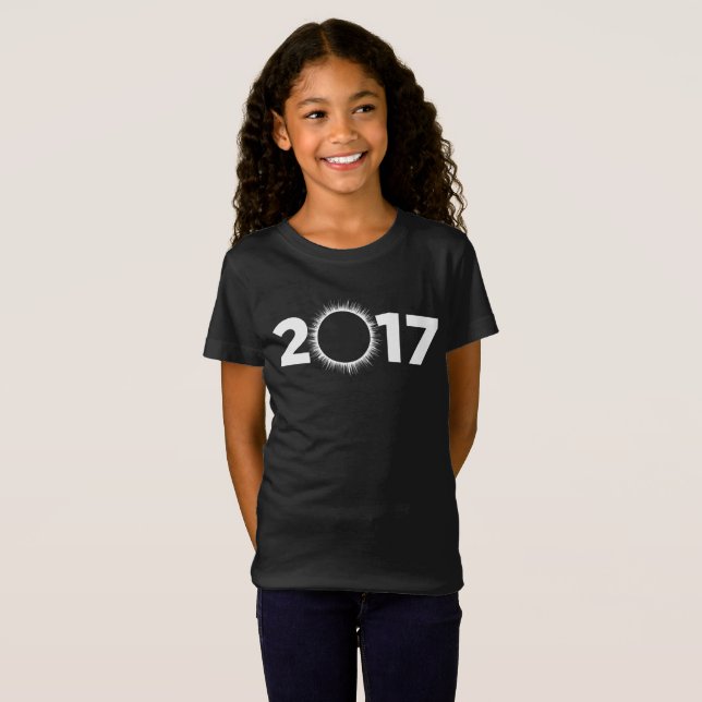 Grand T-shirt 2017 américain de l'éclipse totale (Devant entier)