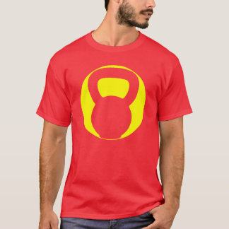 Grand T-shirt d'ovale de logo de Kettlebell