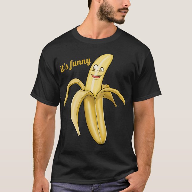Grand T-shirt mignon de banane - bande dessinée (Devant)