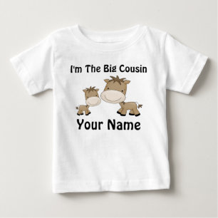 Grand T-shirt personnalisé de cousin par cheval