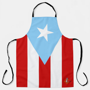 Grand tablier à impression drapeau de Porto Rico