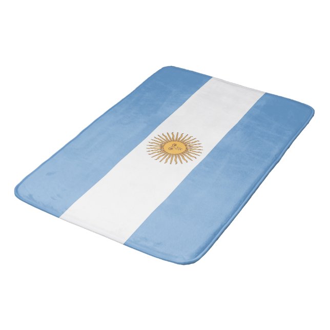 Grand tapis de bain avec drapeau d'Argentine (Angle)