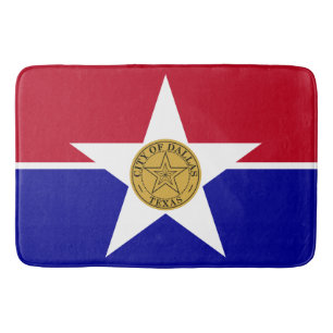 Grand tapis de bain avec drapeau de Dallas