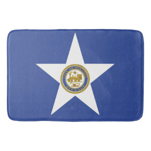 Grand tapis de bain avec drapeau de Houston