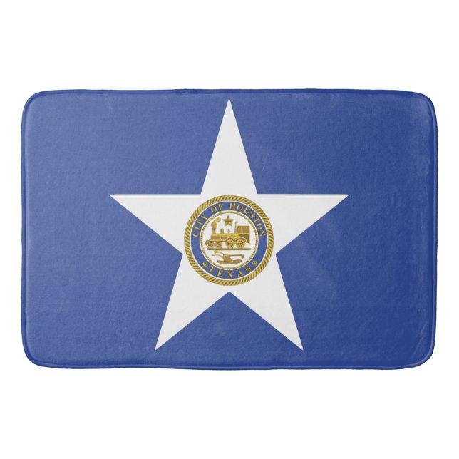 Grand tapis de bain avec drapeau de Houston (Devant)