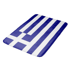 Grand tapis de bain avec drapeau de la Grèce