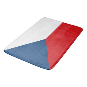 Grand tapis de bain avec drapeau de la Tchéquie