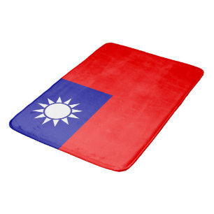 Grand tapis de bain avec drapeau de Taïwan