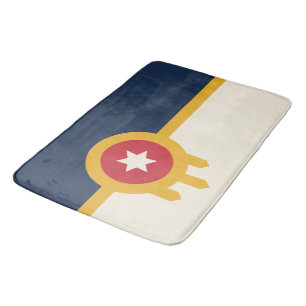 Grand tapis de bain avec drapeau de Tulsa City