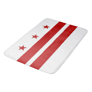Grand tapis de bain avec drapeau de Washington DC,