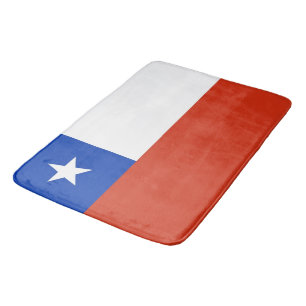 Grand tapis de bain avec drapeau du Chili