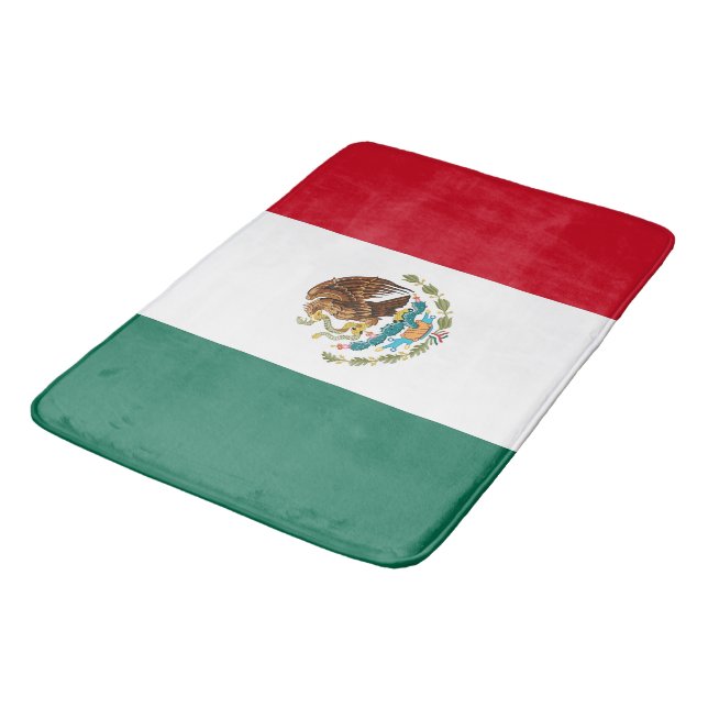Grand tapis de bain avec drapeau du Mexique (Angle)