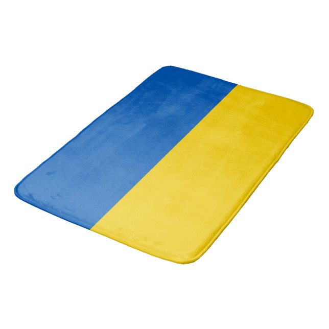 Grand tapis de bain avec drapeau d'Ukraine (Angle)