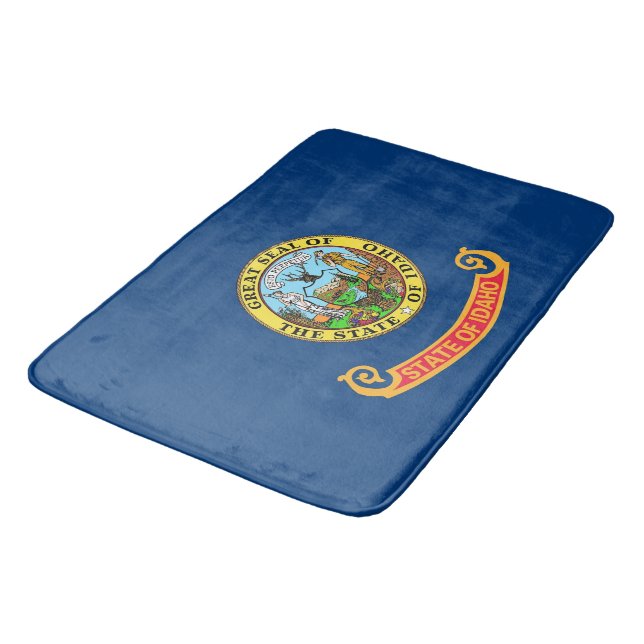 Grand tapis de bain avec le drapeau de l'Idaho, US (Angle)