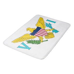 Grand tapis de bain avec le drapeau des Îles Vierg
