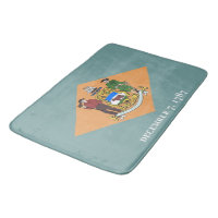 Grand tapis de bain avec le drapeau du Delaware, U