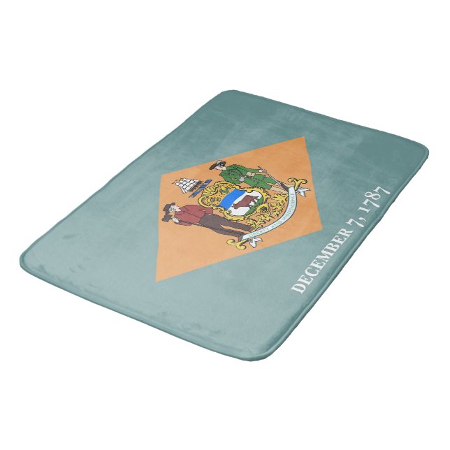 Grand tapis de bain avec le drapeau du Delaware, U (Angle)