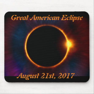 Grand tapis de souris américain d'éclipse
